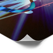 青感動的紫のサイクリングポスター ポスター (角)