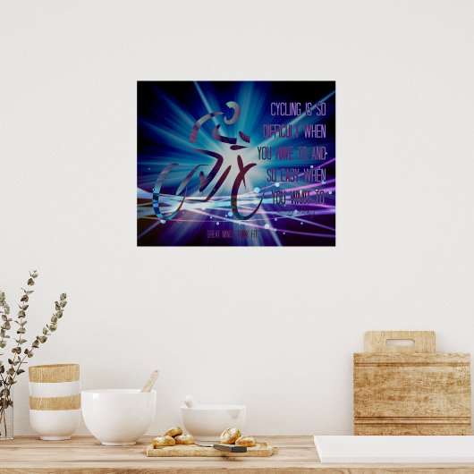 青感動的紫のサイクリングポスター ポスター (キッチン)
