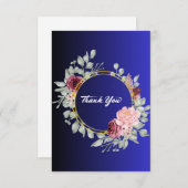 青感謝していいあいさつカード サンキューカード (正面/裏面)