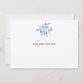 青感謝していいブーケのピアノの装飾 サンキューカード (裏面)