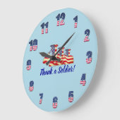 青感謝していい兵士の大きな時計 ラージ壁時計 (傾斜)