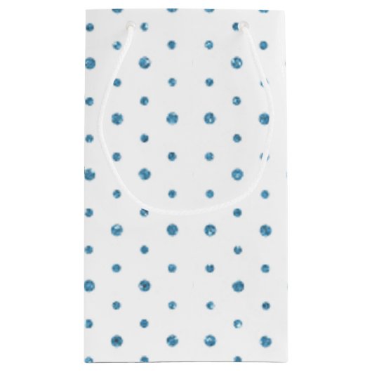 青感謝していスパークルセリフ文字ありがとう スモールペーパーバッグ (裏面)