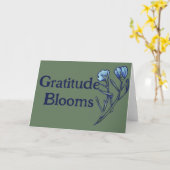 青感謝していフローラ カード (黄色い花)