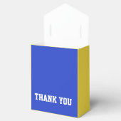 青感謝してい色と黄色の弓の箱 フェイバーボックス (オープン)