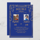 青成人の共同誕生日パーティー2写真 招待状 (正面/裏面)