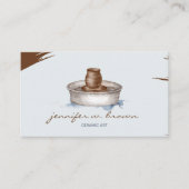 青手作り陶磁器彫刻陶磁器作品 名刺 (正面)