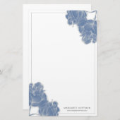 青手描き花文房具 便箋 (正面/裏面)