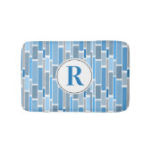 青抽象デザイン。カスタマイズ。 バスマット (正面)