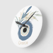 青抽象芸術の悪葉目 ラウンド壁時計 (傾斜)