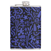 青抽象芸術の継ぎ目 フラスク (正面)