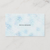 青抽象芸術スティプルコンテンポラリー 名刺 (裏面)