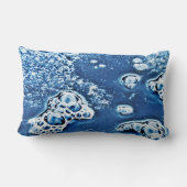 青抽象芸術バブル水氷腰枕 ランバークッション (裏面)