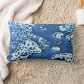 青抽象芸術バブル水氷腰枕 ランバークッション (ブランケット)