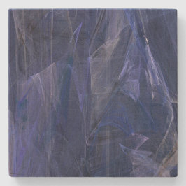 青抽象芸術フラクタル正方形コースター ストーンコースター