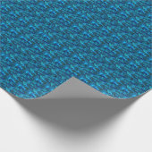 青抽象芸術ブラシストローク ラッピングペーパー (角)