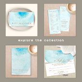 青抽象芸術水彩ギフト券