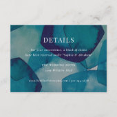 青抽象芸術水結婚色 エンクロージャーカード (正面)