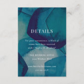 青抽象芸術水結婚色 エンクロージャーカード (正面)