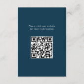 青抽象芸術水結婚色 エンクロージャーカード (裏面)