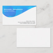 青抽象芸術波 名刺 (正面/裏面)