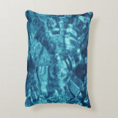 青抽象芸術 アクセントクッション (裏面(縦))