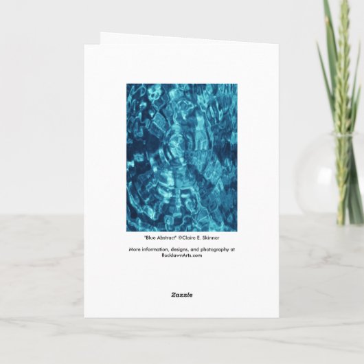 青抽象芸術 カード (裏面)