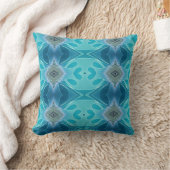 青抽象芸術 クッション (ブランケット)