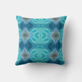 青抽象芸術 クッション (裏面)