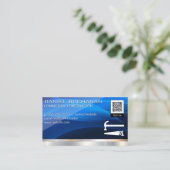 青抽象芸術 | ソーハンマー | QRバーコード 名刺 (スタンド正面)