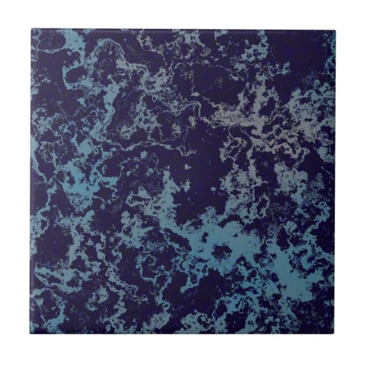 青抽象芸術 タイル (正面)