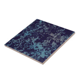 青抽象芸術 タイル