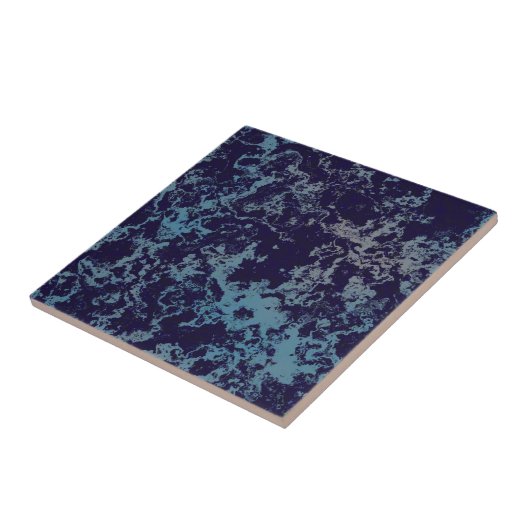 青抽象芸術 タイル (側面)