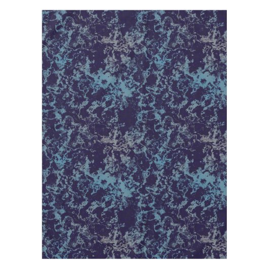 青抽象芸術 テーブルクロス (正面)