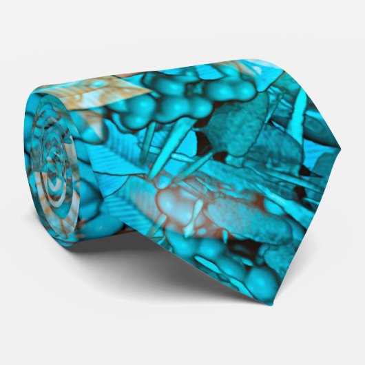 青抽象芸術 ネクタイ (ロール)