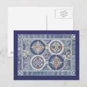 青抽象芸術 ポストカード (正面/裏面)