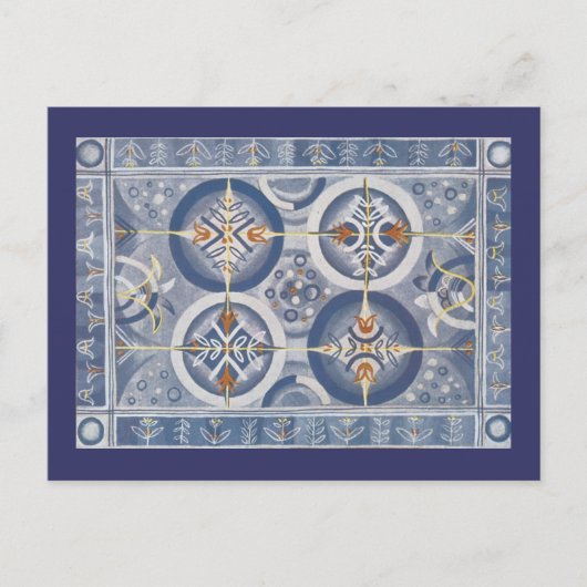 青抽象芸術 ポストカード (正面)