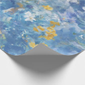 青抽象芸術 ラッピングペーパー (角)