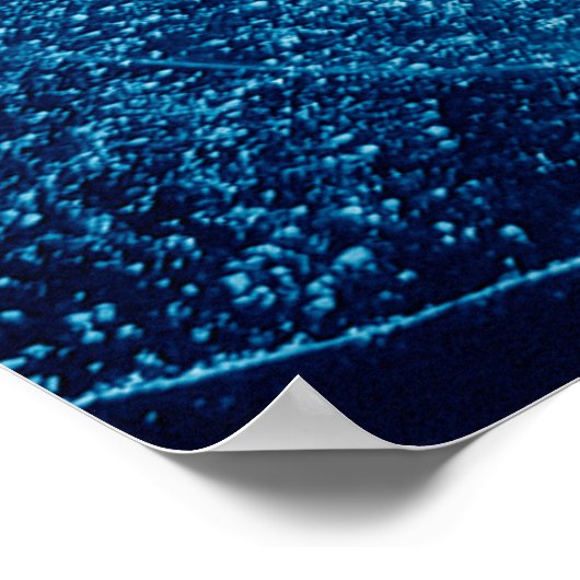 青抽象芸術。青と白の色の染み。澄んw ポスター (角)