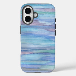 青抽象芸術: 1月の朝 iPhone 16ケース