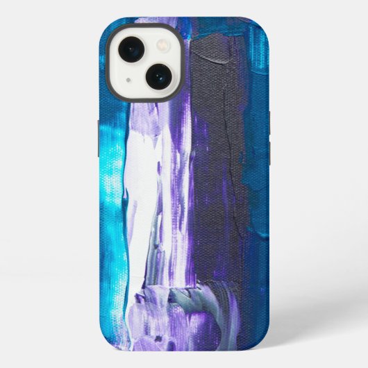 青抽象芸術 iPhoneケース (裏面)