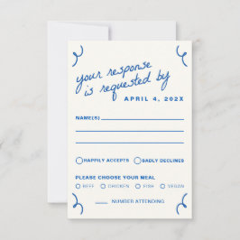 青描一緒結婚に 出欠カード