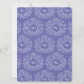 青描葉モノグラム結婚アート 招待状 (裏面)