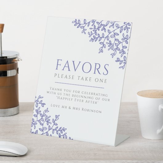 青描葉結婚式の引き出物 台座サイン (インサイチュ)