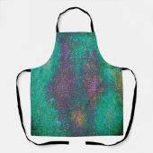 青擦り切れた色で熟成した緑 エプロン (正面)