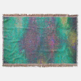 青擦り切れた色で熟成した緑 スローブランケット