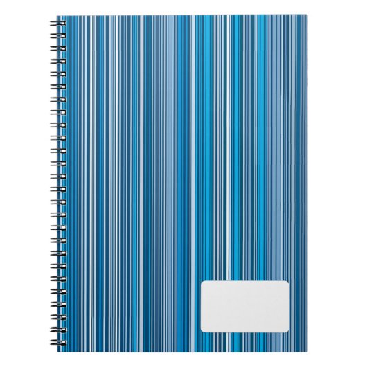 青数々の色のストライプ多くの… ノートブック (正面)