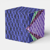 青数々の色のテクスチャのクロシェ フェイバーボックス (裏面サイド)