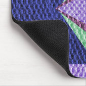 青数々の色のテクスチャのクロシェ マウスパッド (コーナー)