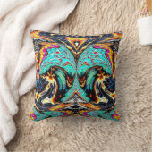 青数々の色抽象芸術装飾用クッション クッション (ブランケット)