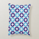 青数々の色繊細な模様 アクセントクッション (裏面(縦))